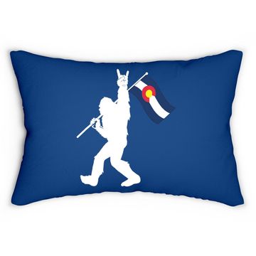 Discover Colorado Bigfoot Rock And Roll Lumbar Pillow
