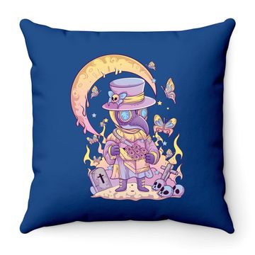 Discover Pastel Goth Creepy Plague Doctor Kawaii Throw Pillow