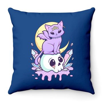 Discover Kawaii Pastel Goth Cute Creepy Witchy Throw Pillow