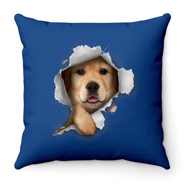 Discover Golden Retriever Throw Pillow