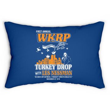 Discover First Annual Wkrp Turkey Drop Les Nessman Lumbar Pillow