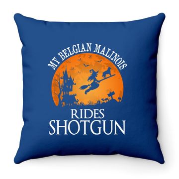 Discover Belgian Malinois Rides Shotgun Dog Lover Throw Pillow