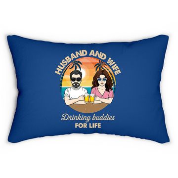 Discover Husband And Wife Drinking Buddies For Life Lumbar Pillow