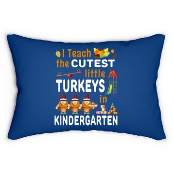 Discover Turkey Kindergarten Teacher Thanksgiving Lumbar Pillow