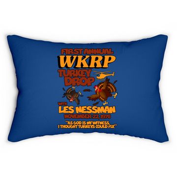 Discover Thanksgiving 1st Annual Wkrp Turkey Drop Lumbar Pillow