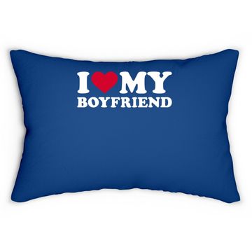 Discover I Love My Boyfriend Lumbar Pillow