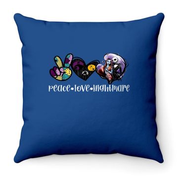Discover Peace Love Night Mare Throw Pillow