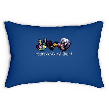 Discover Peace Love Night Mare Lumbar Pillow