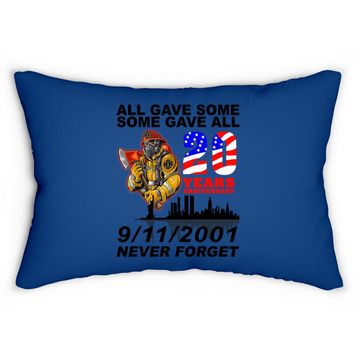 Discover Never Forget 9-11-2001 20th Anniversary Firefighters Lumbar Pillow
