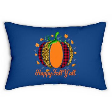 Discover Happy Fall Y'all Autumn Season Lumbar Pillow