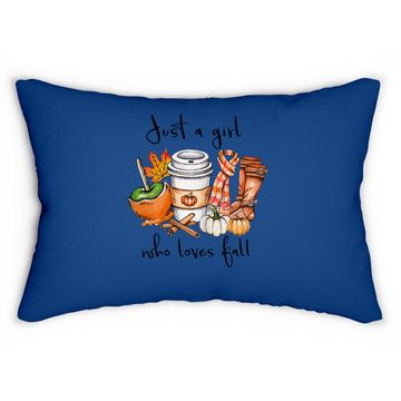 Discover Just A Girl Who Loves Fall Hello Autumn Lumbar Pillow