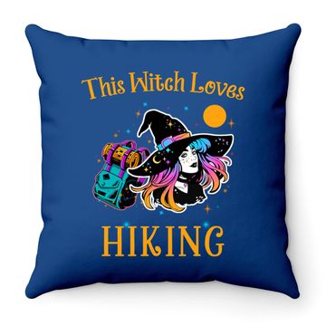 Discover This Witch Love Hiking Throw Pillow