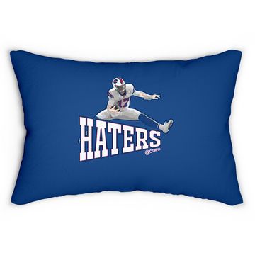Discover Josh Allen Jumping Over The Haters Lumbar Pillow