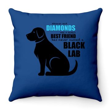 Discover Black Lab Throw Pillow