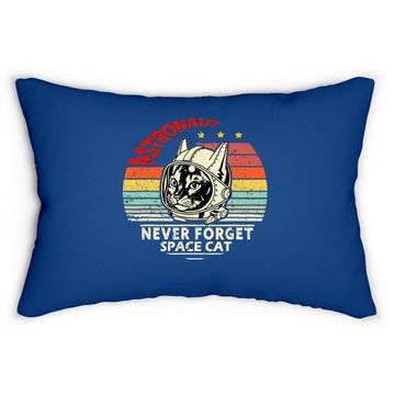 Discover Astronaut Cat Retro Space Cat Lumbar Pillow