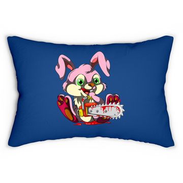 Discover Bloody Chainsaw Bunny Halloween Horror Rabbit Lumbar Pillow