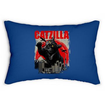 Discover Catzilla Cat Lover Kitten Kitty Lumbar Pillow