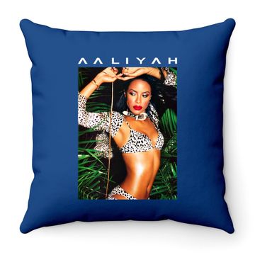 Discover Aaliyah Animal Print Aaliyah Photo Throw Pillow