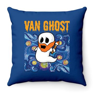 Discover Halloween Van Gogh Starry Night Throw Pillow