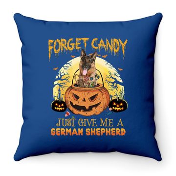 Discover Candy Pumpkin German Shepherd Throw Pillow