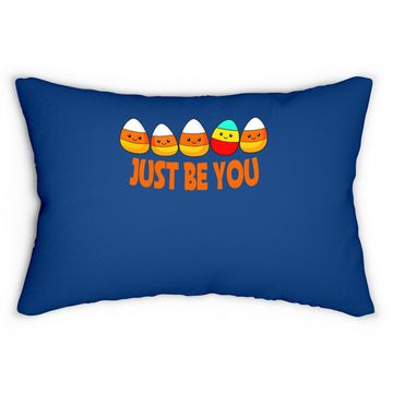 Discover Halloween Be Yourself Be You Candy Corn Lumbar Pillow