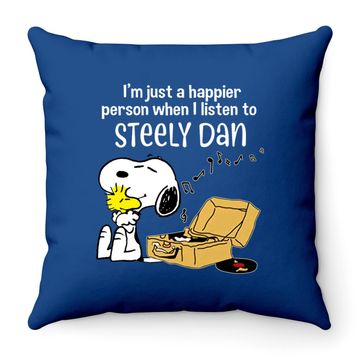 Discover Steely Dan Happier When Listen To Steely Dan Birthday Throw Pillow