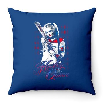Discover Suicide Squad Harley Quinn Bat Throw Pillow