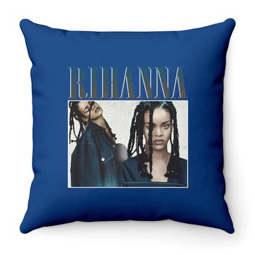 Discover Rihanna Rap Hip Hop 90s Retro Throw Pillow