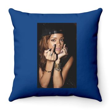 Discover Rihanna Singer Throw Pillow