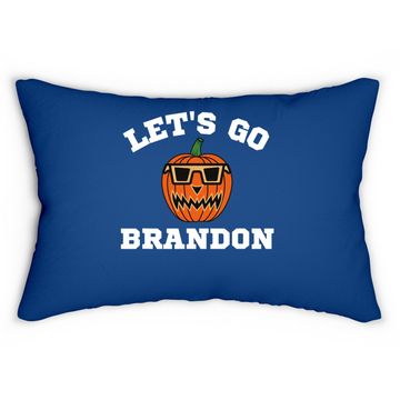 Discover Let's Go Brandon Chant Halloween Pumpkin In Glasses Lumbar Pillow
