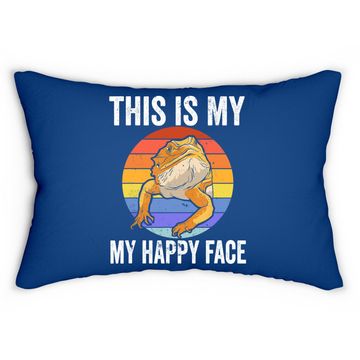Discover This Is My Happy Face Bearded Dragon For A Reptiles Lover Lumbar Pillow