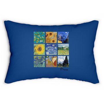Discover Van Gogh Paintings Sunflowers, Starry Night Lumbar Pillow