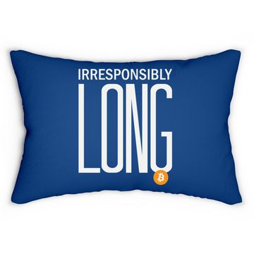 Discover Irresponsibly Long Bitcoin | Btc Crypto And Bitcoin Lumbar Pillow