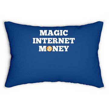 Discover Btc Bitcoin Magic Internet Money Crypto Cryptocurrency Lumbar Pillow