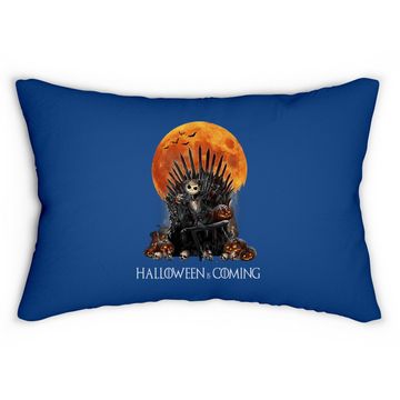Discover Halloween Is Coming Lumbar Pillow Jack Skellington Skull Lovers Lumbar Pillow