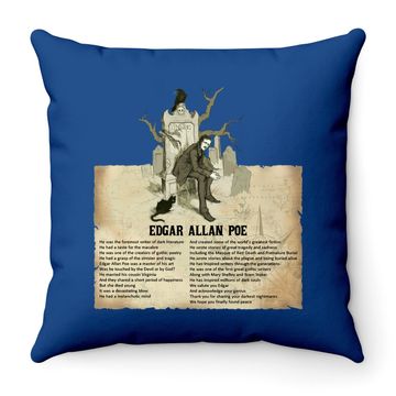Discover Edgar Allan Poe Throw Pillow