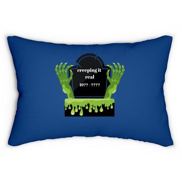 Discover Creepy Tombstone It Real Lumbar Pillow
