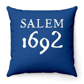 Discover Salem 1692 Witch Halloween Wicca Occult Witchcraft History Throw Pillow
