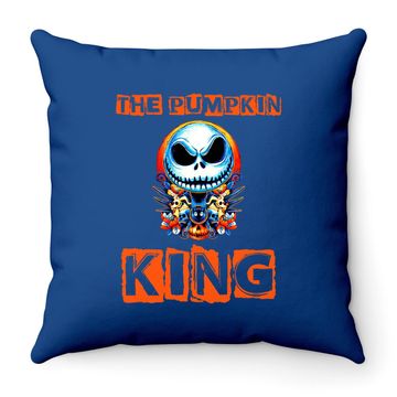 Discover Jack Skellington The Pumpkin King Halloween Throw Pillow