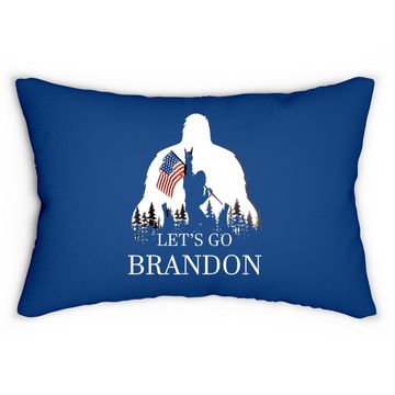Discover Let's Go Brandon Us Flag Bigfoot Lumbar Pillow