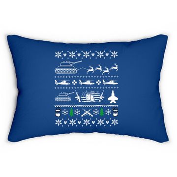 Discover Patriotic Veteran Ugly Christmas Lumbar Pillow