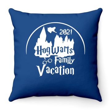Discover Hogwart Universal Family Vacation Throw Pillow