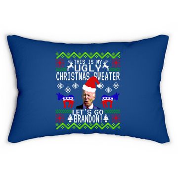 Discover Let's Go Brandon Ugly Christmas Lumbar Pillow