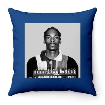 Discover Snoop Dogg Mugshot Rapper Throw Pillow
