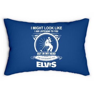 Discover Elvis Presley I Might Look Like I'm Listening To You Lumbar Pillow