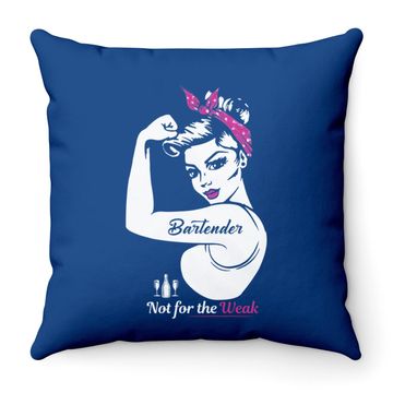 Discover Bartender Costume Female Throw Pillow