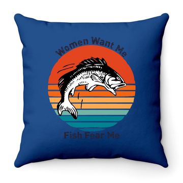 Discover Want Me Fish Fear Me Classic Throw Pillow