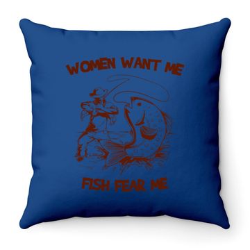 Discover Wants Me Fish Fear Me Throw Pillow