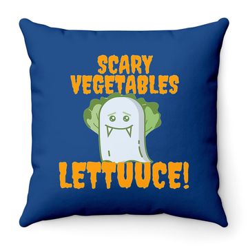 Discover Cute Halloween Vegetable Lord Lettuce Classic Throw Pillow