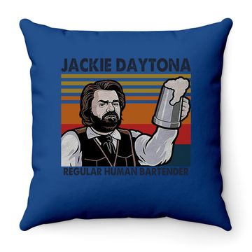 Discover Jackie Daytona Regular Human Bartender Vintage Throw Pillow